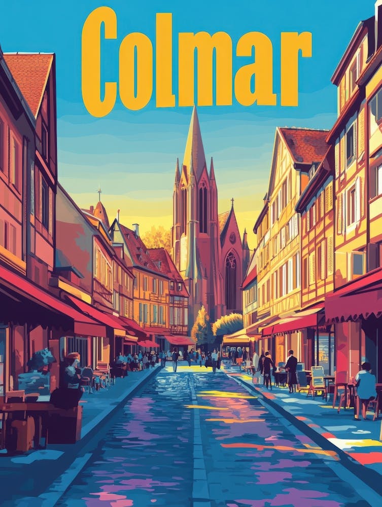 Aihrgdesign - Affiche de Voyage Rétro pour Colmar Mettant en Vedette Le Go 9934c12a 5d31 4511 B2d6 2ba2bb76c3db 1