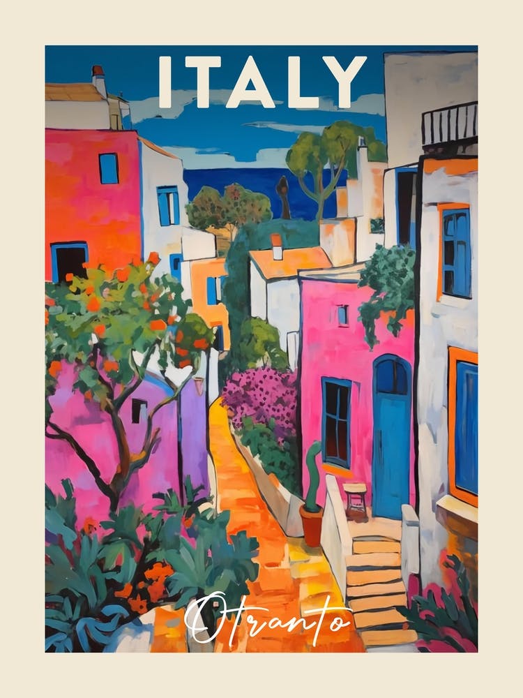 Otranto Italy 1 Fauvist Painting Travel Poster