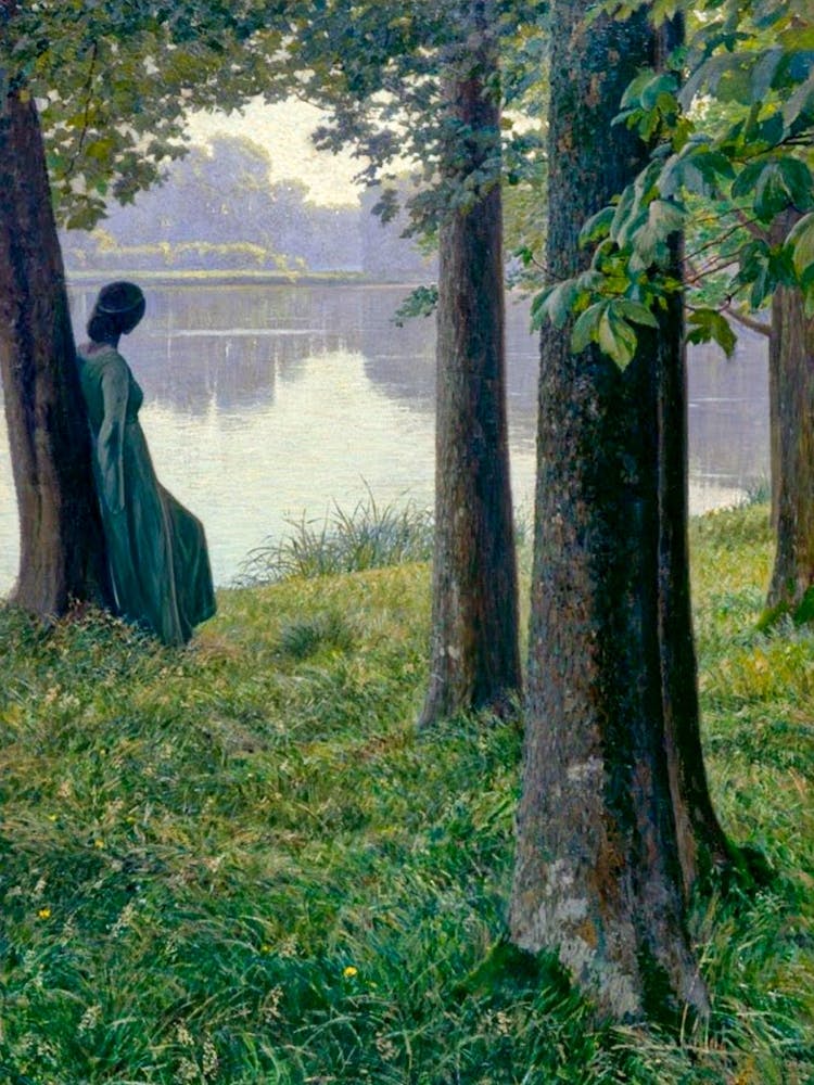Morning at the Pond in Rastede by Hugo Duphorn 1906 Oil Painting | Oldenburg State Museum For Art and Cultural History | HD Remastered