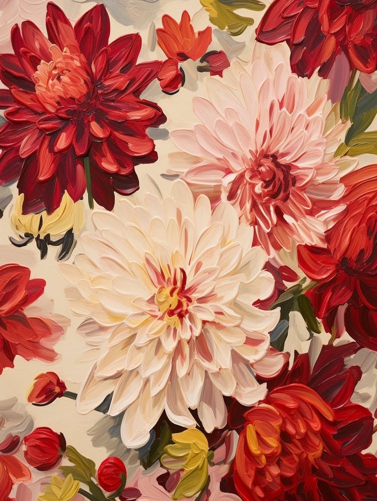 Red Flower Impressionist Painting 10