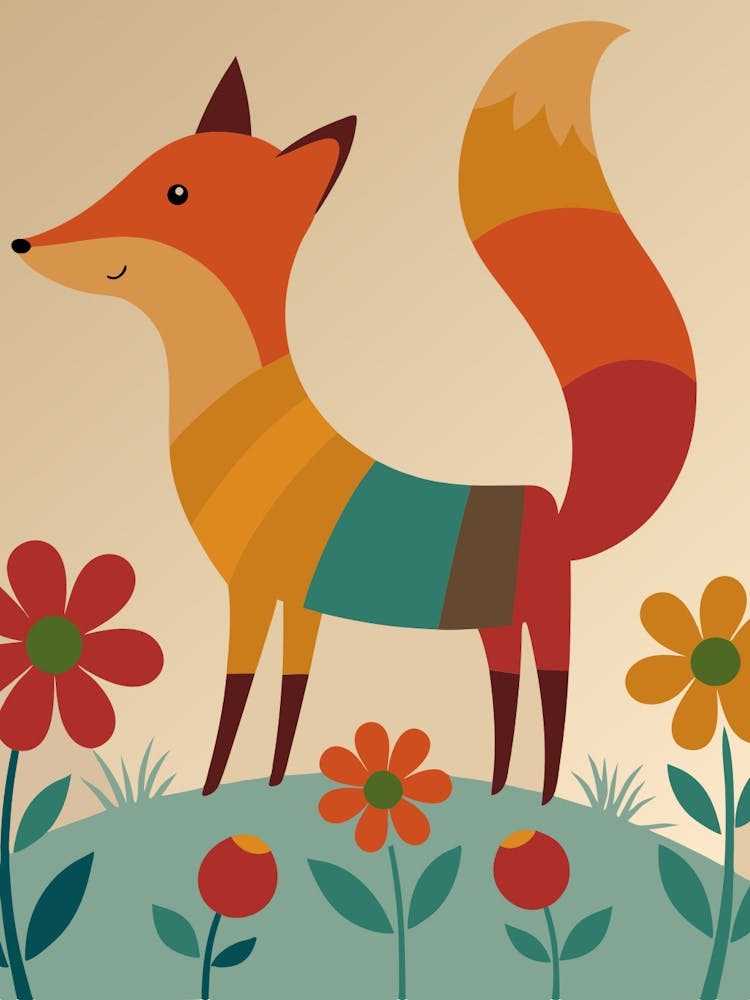Fox In The Meadow