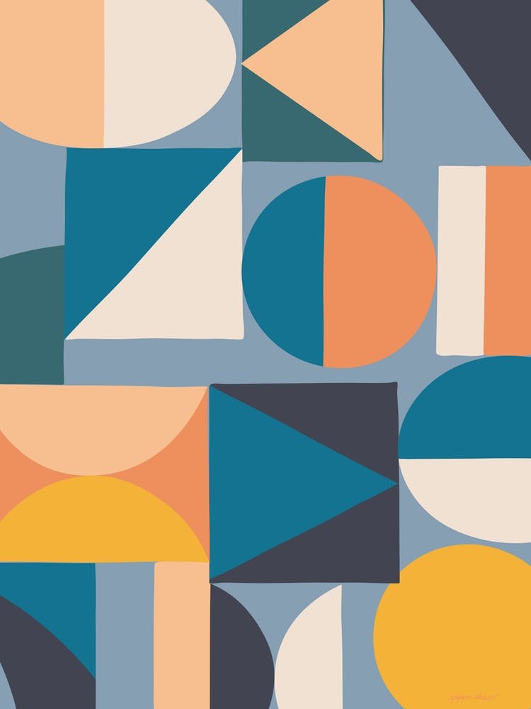 Bold Blocks Collage Blue