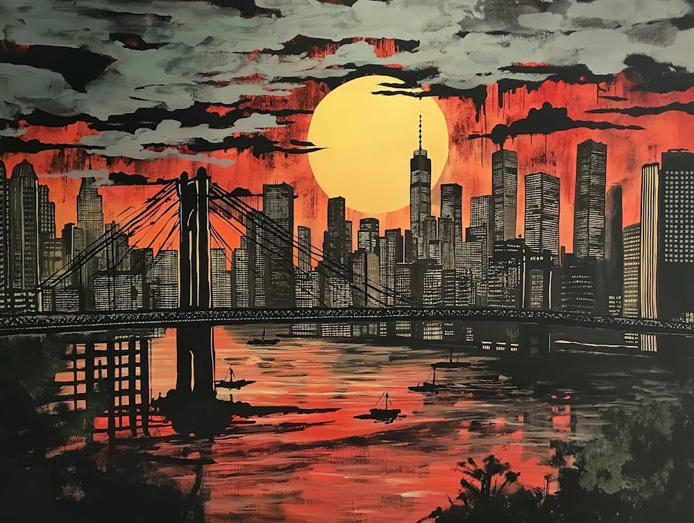 Sonnenuntergang über Manhattan