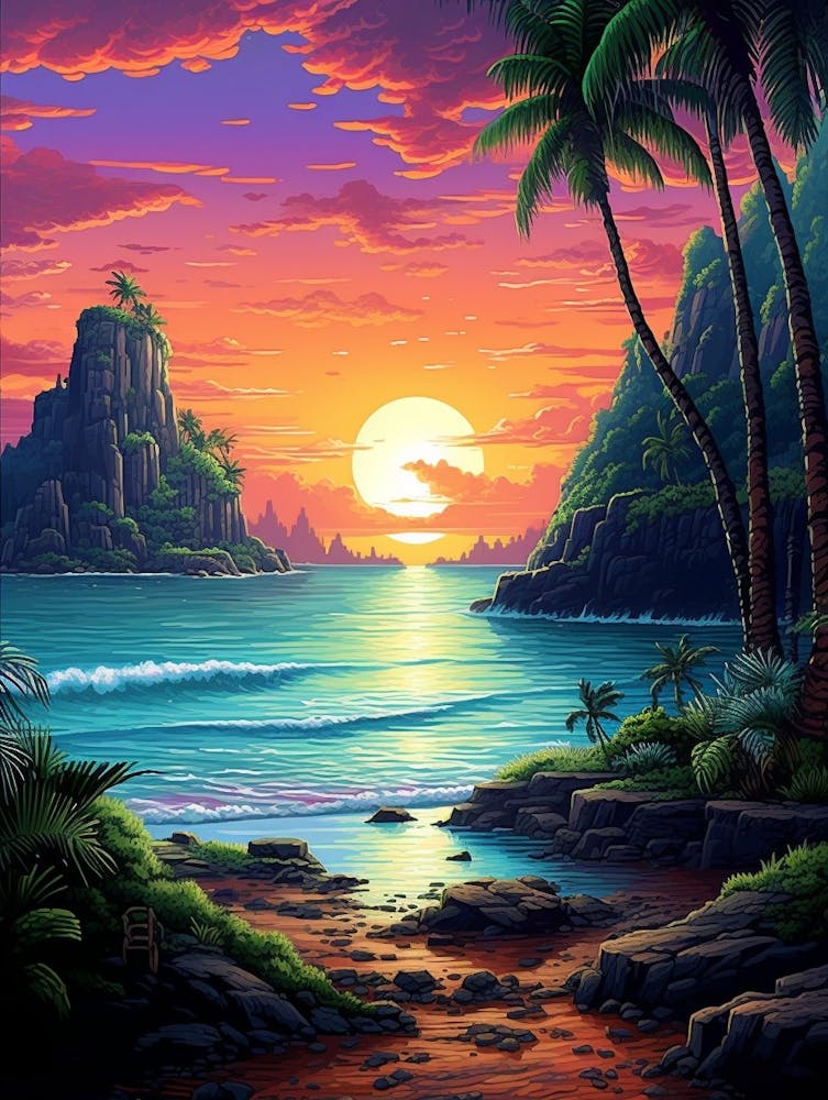 Seascape Pixel Art 1