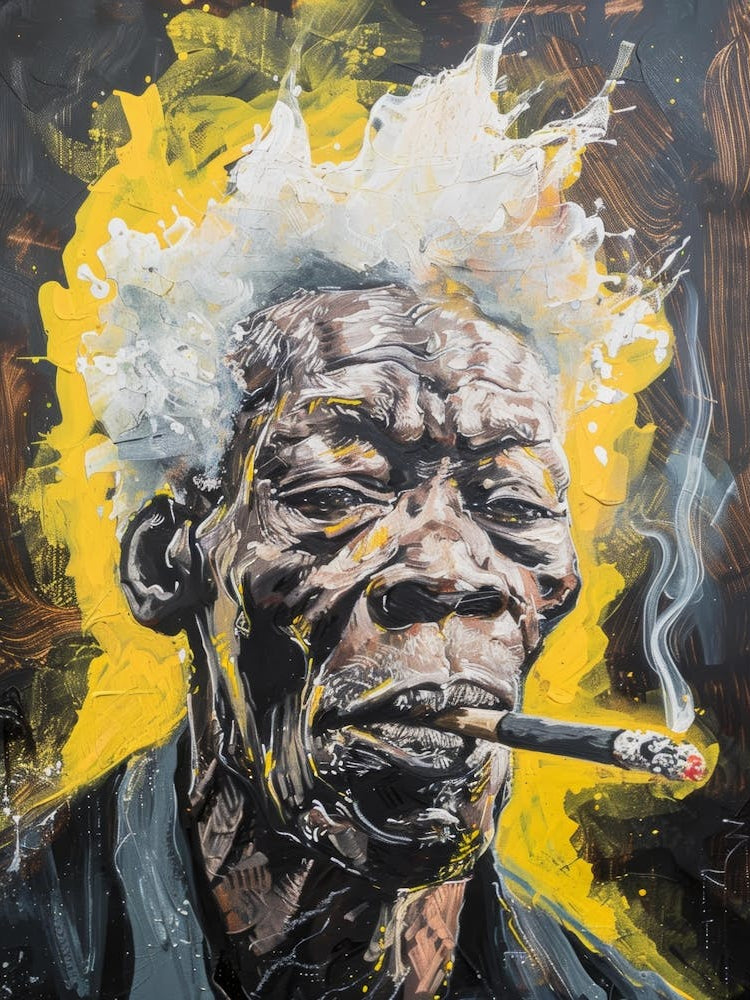 Portrait of a smoking man