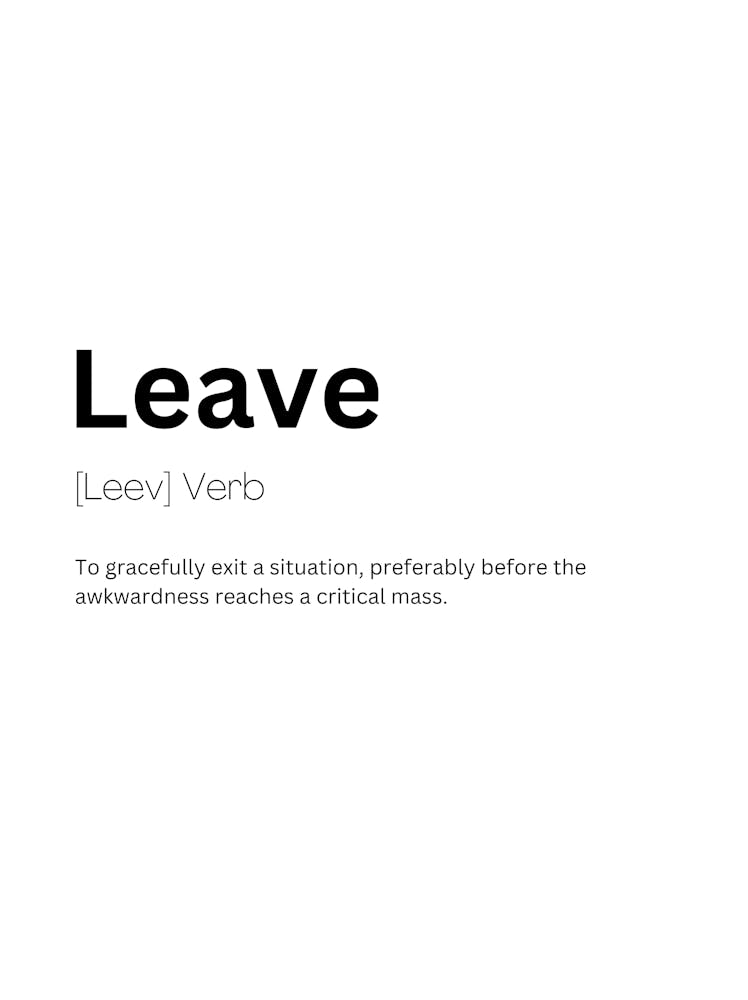 Leave Definition Bedeutung