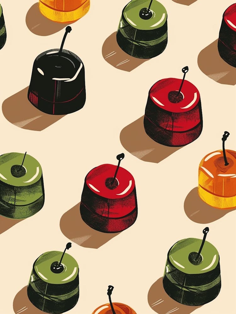 Jellied Cherry Pattern Miniamlist Beige