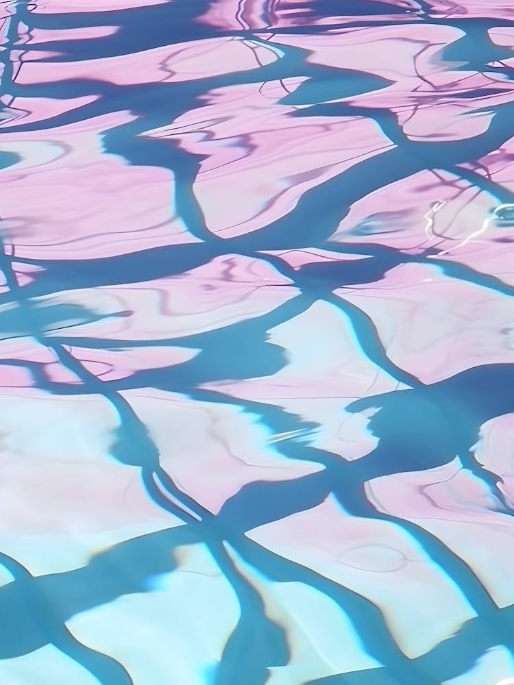 Abstract Lavender Pool Print