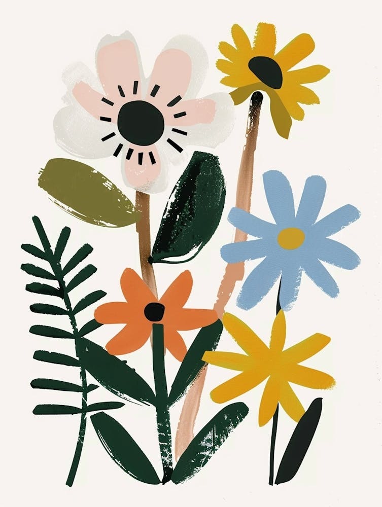 Painted Florals Daisy 1