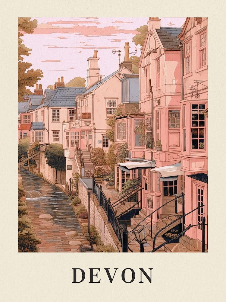 Vintage Travel Poster Devon 2
