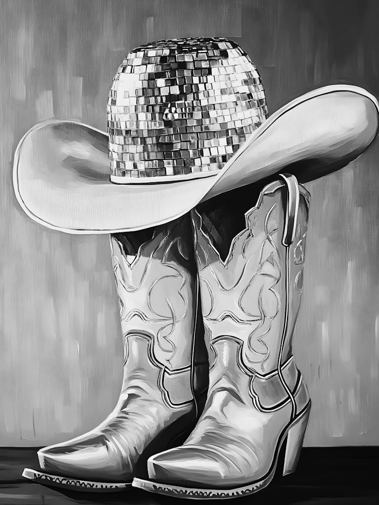 Cowboy Boots And Hat 1