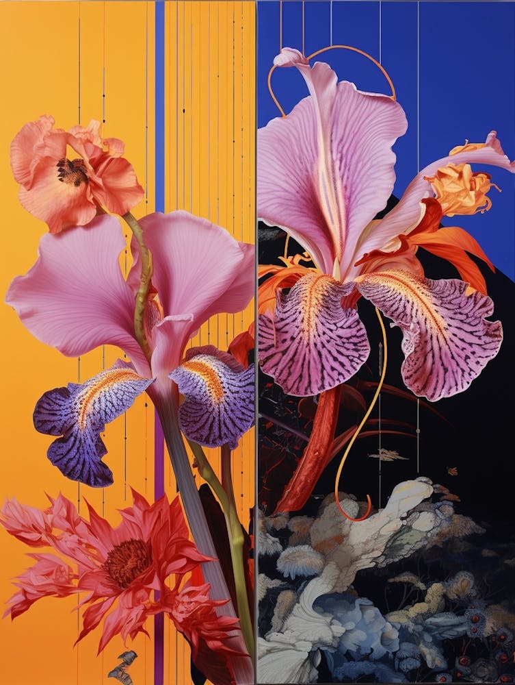 Surreal Florals Iris 3 Flower Painting