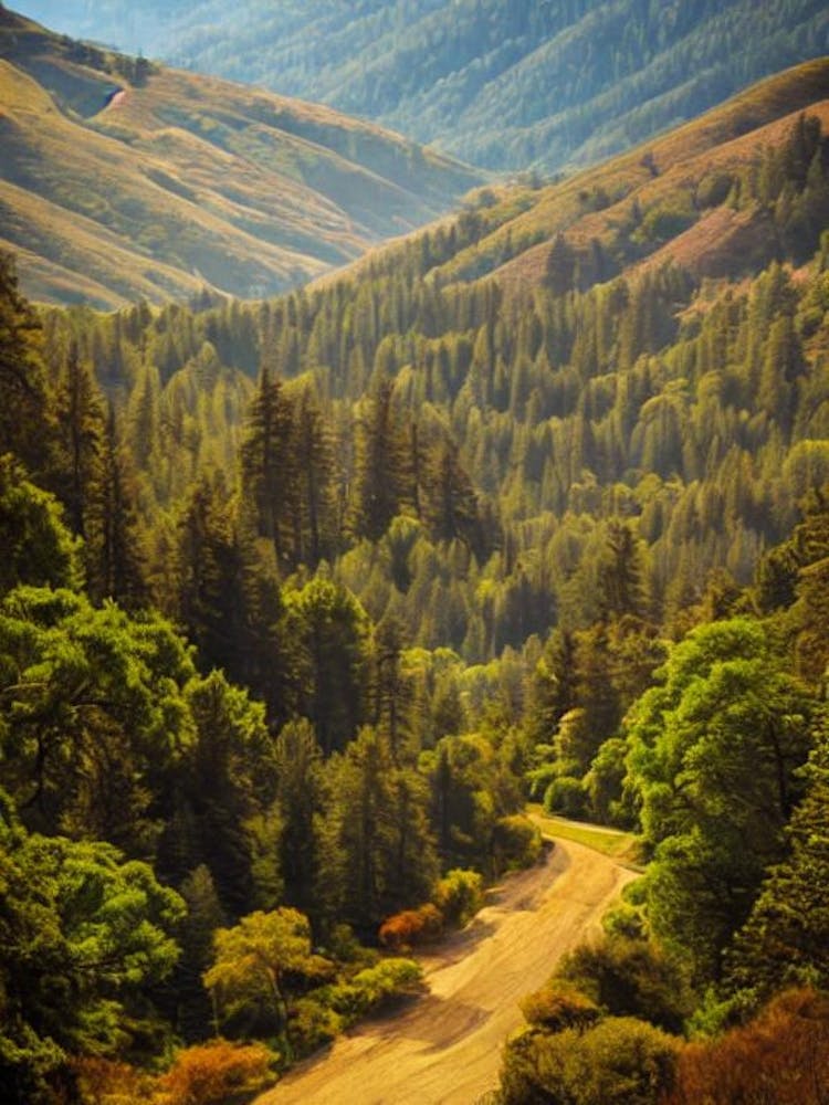 Muir Woods National Park 2 United States Of America Vintage Poster
