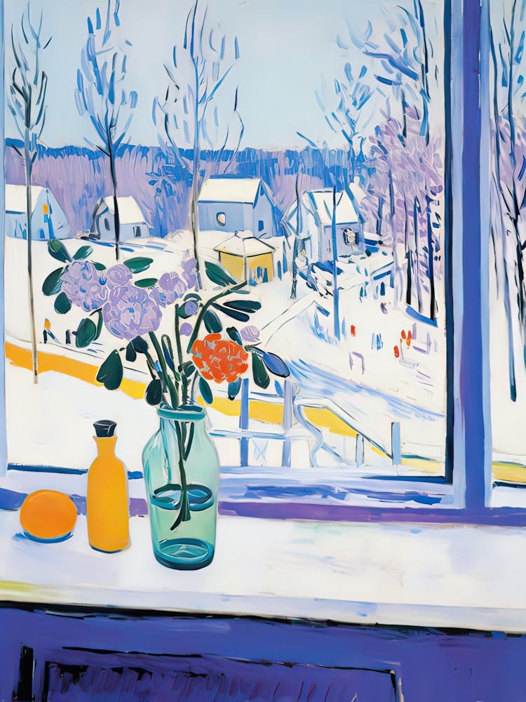 The Windowsill Of Rovaniemi   Finland Snow Inspired By Matisse 4