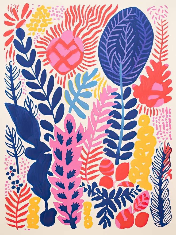 Colourful Botanical Risograph Style 43