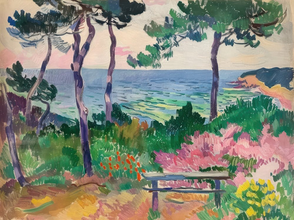 Seabreeze Sonata Painting Inspired By Paul Cezanne