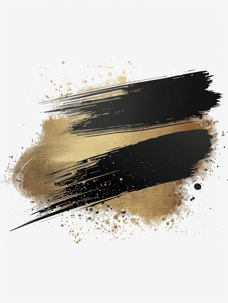 Gold And Black Brush Strokes 29