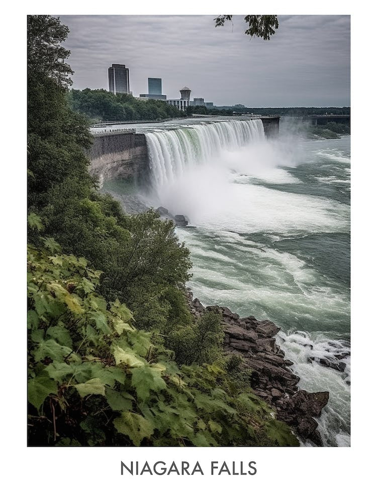 Niagara Falls Watercolor 1travel Poster