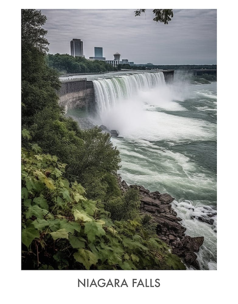 Niagara Falls Watercolor 1travel Poster