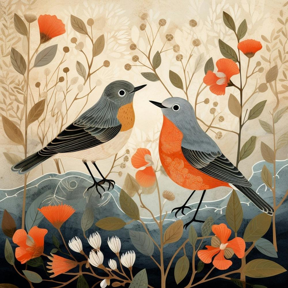Bird In Nature European Robin 4