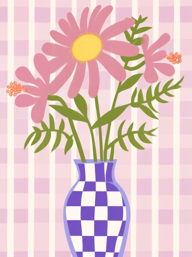 Wild Flowers Lilac Tones In Vase 2