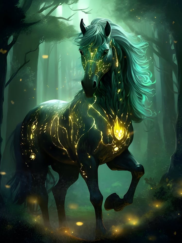Horse In The Forest
