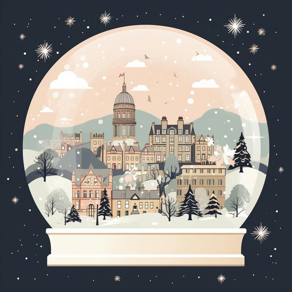 Edinburgh Scotland 2 Snowglobe