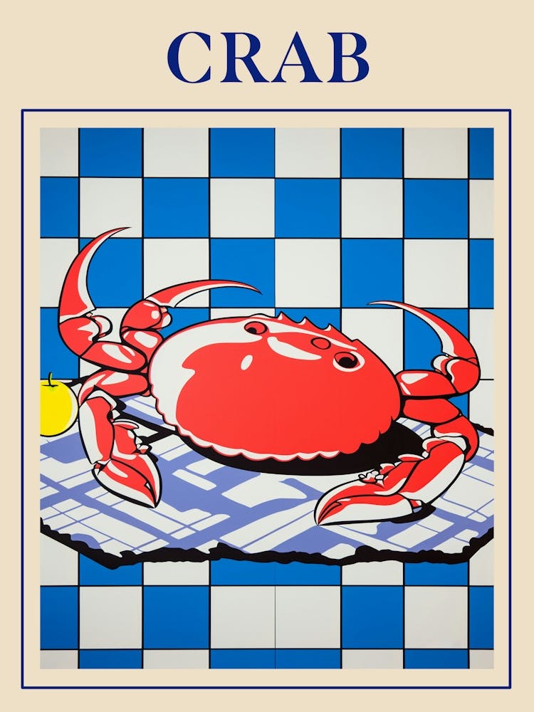 Krabbe 2 Meeresfrüchte-Poster