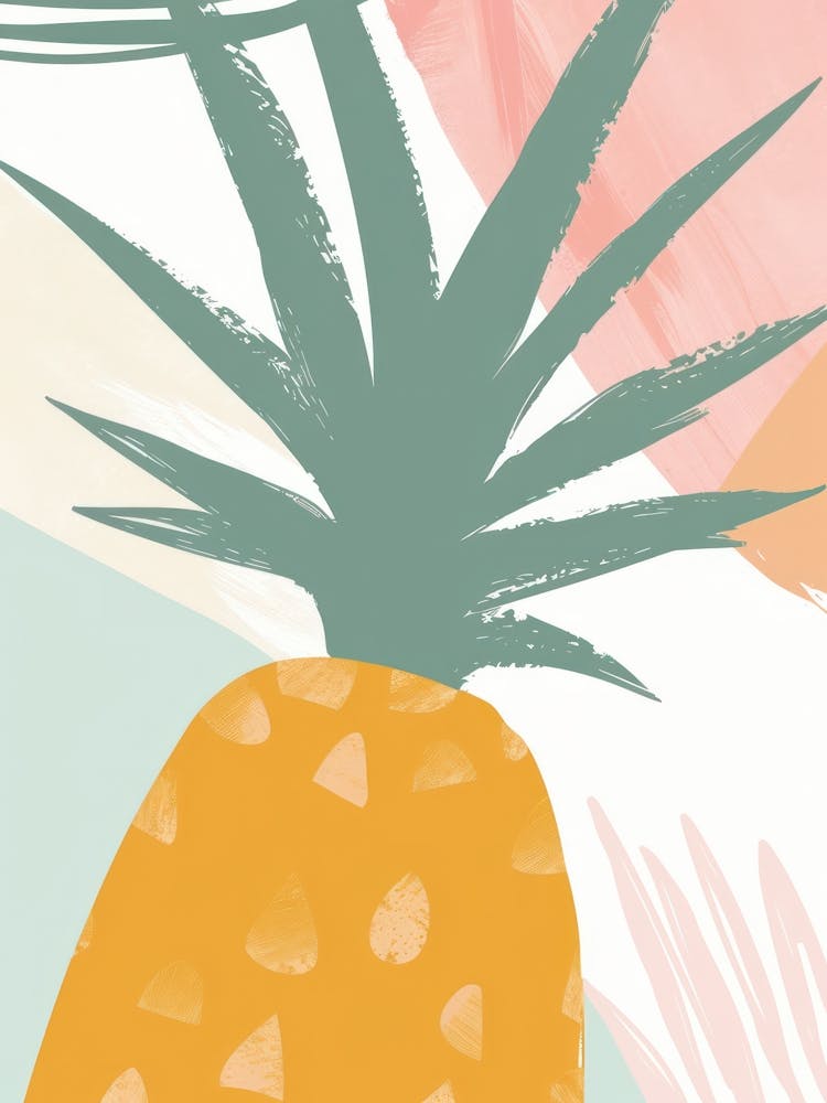 Pineapple Close Up Illustration 2