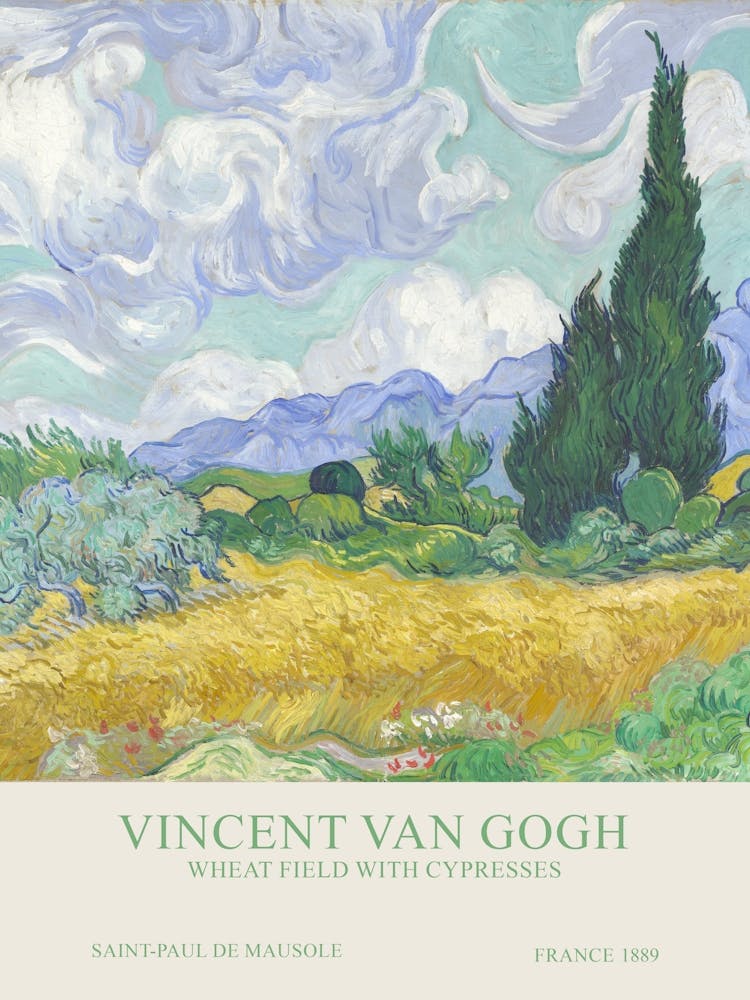 Vincent Van Gogh - Wheat field with cypresses
