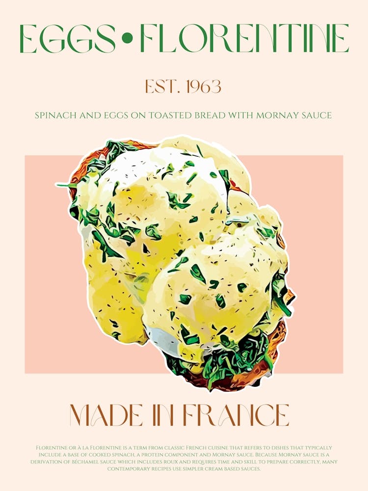 Eggs Florentine Mid Century