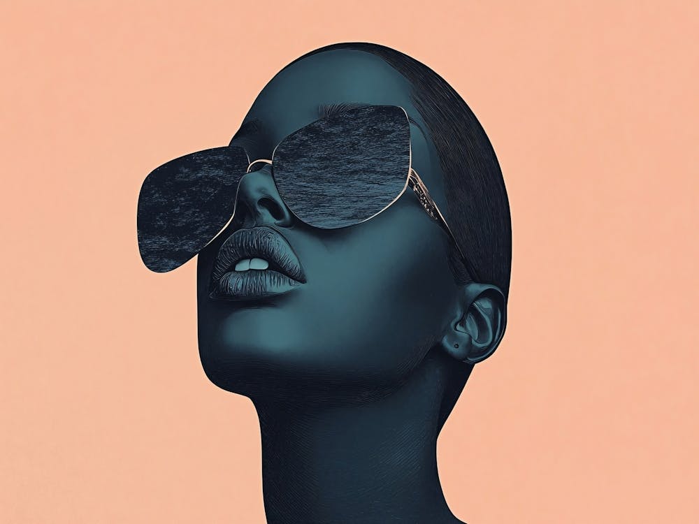 Portrait Of A Woman Wearing Sunglasses