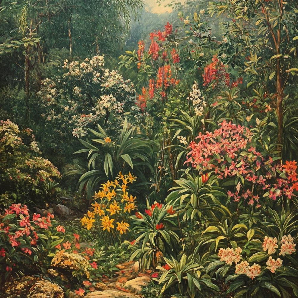 Tropical Garden By Edward Scott Art