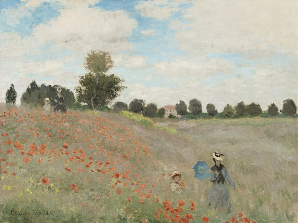 The Poppy Field Near Argenteuil (1873), Claude Monet