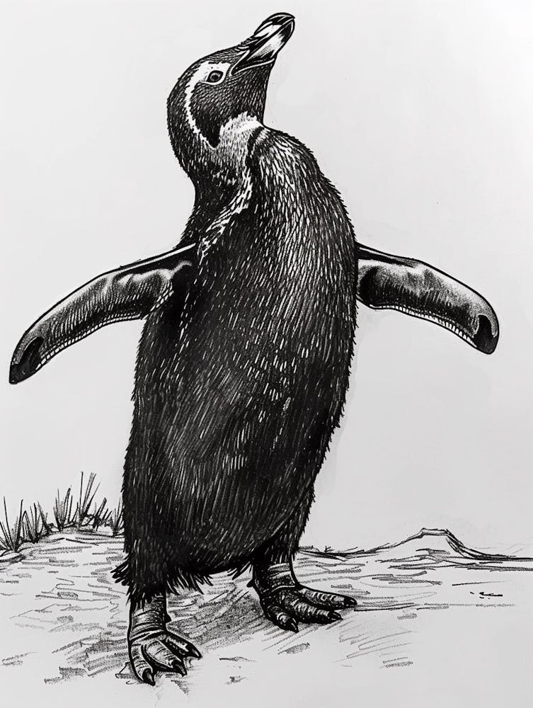 Emperor Penguin Standing On Tiptoes 4