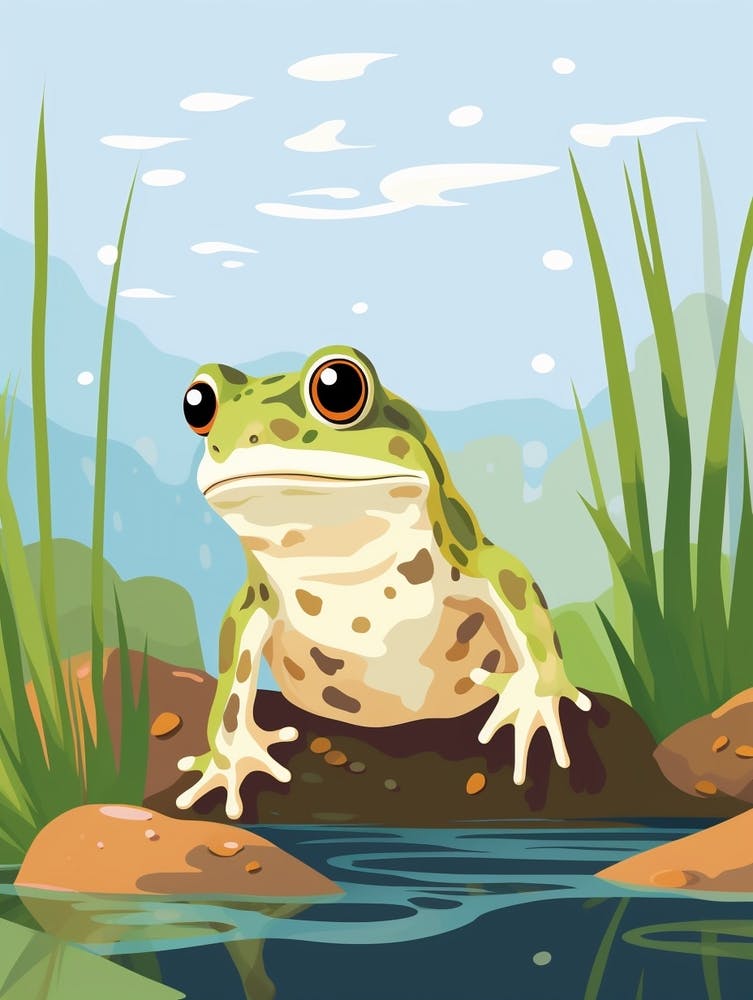 Baby Animal Illustration  Frog 2