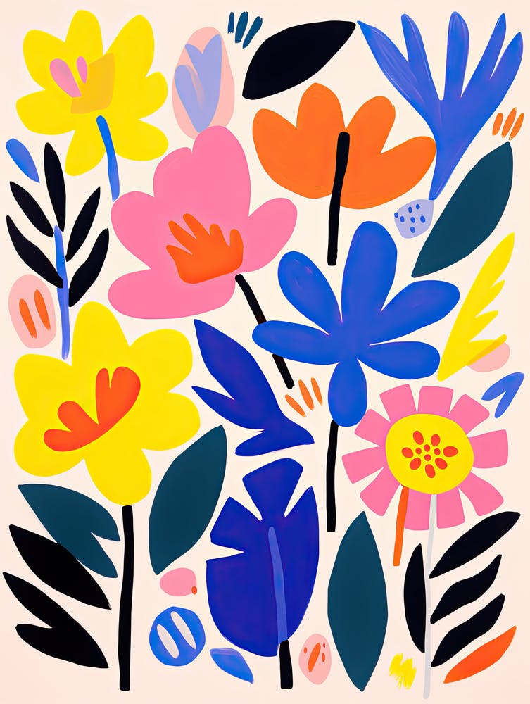 Market of Colors: A Matisse-inspired Masterpiece, Flower
