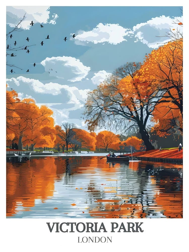 Victoria Park Poster East London Park Print Bethnal Green Victoria Park Trees Hackney Victoria Park London Dalston Hackney