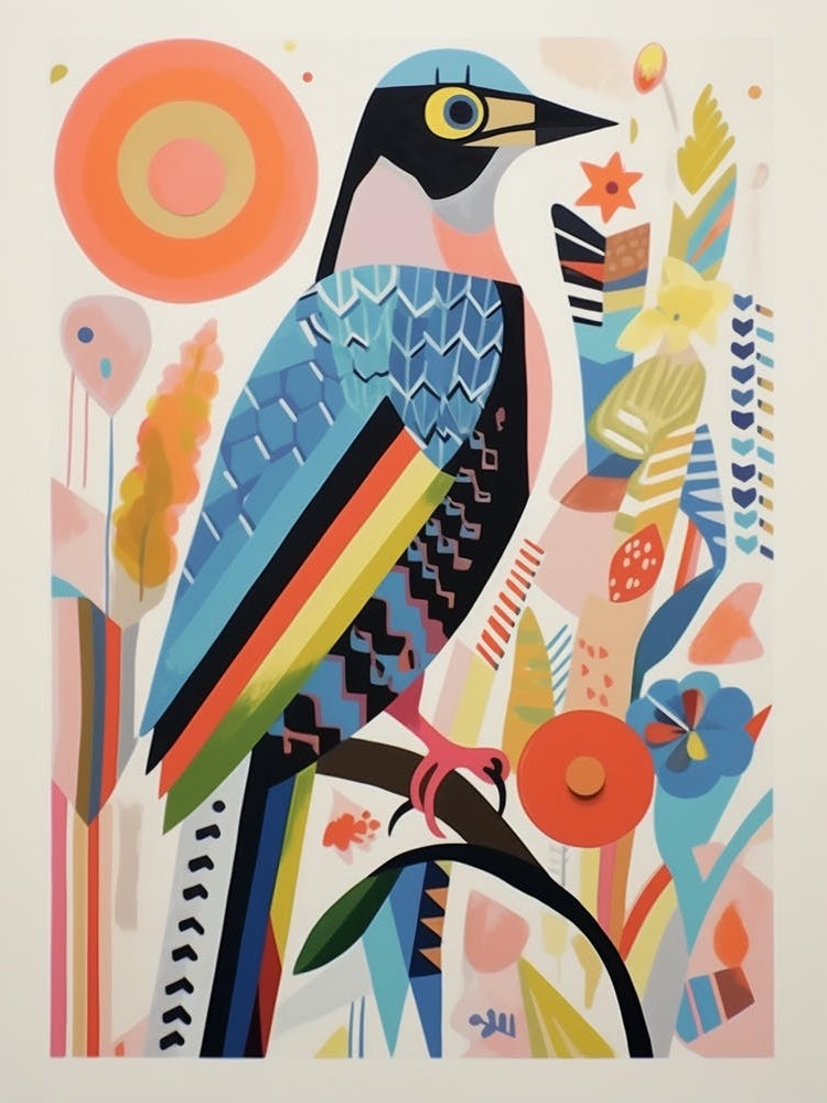 Colourful Scandi Bird Falcon 2