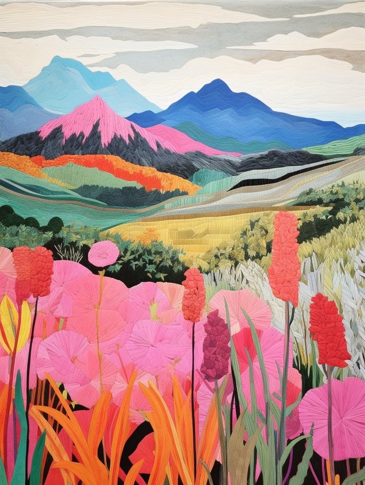 Mount Apo Philippines 2 Colourful Mountain Illustration