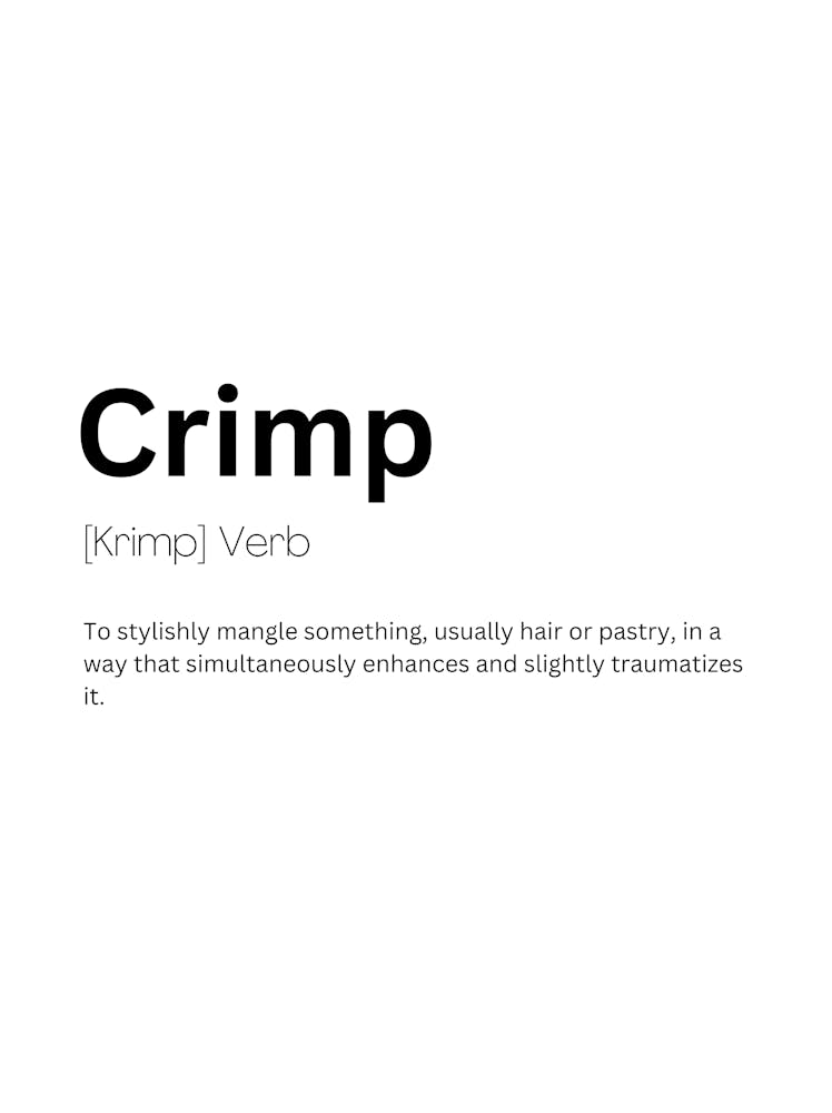 Crimp Definition Meaning 1