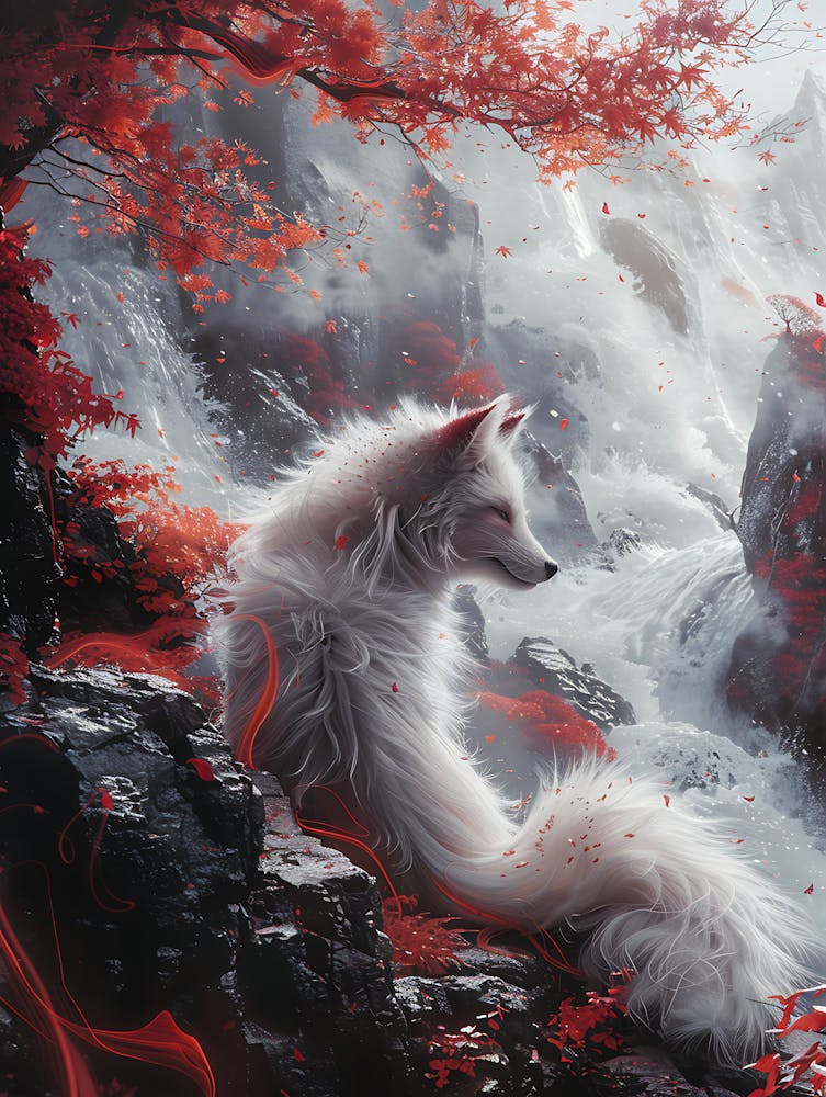 Beautiful Fantasy White Fox 8