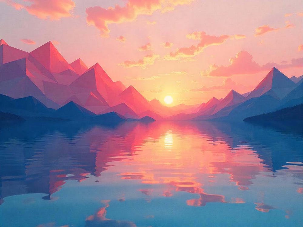 Sunrise Over Mountains