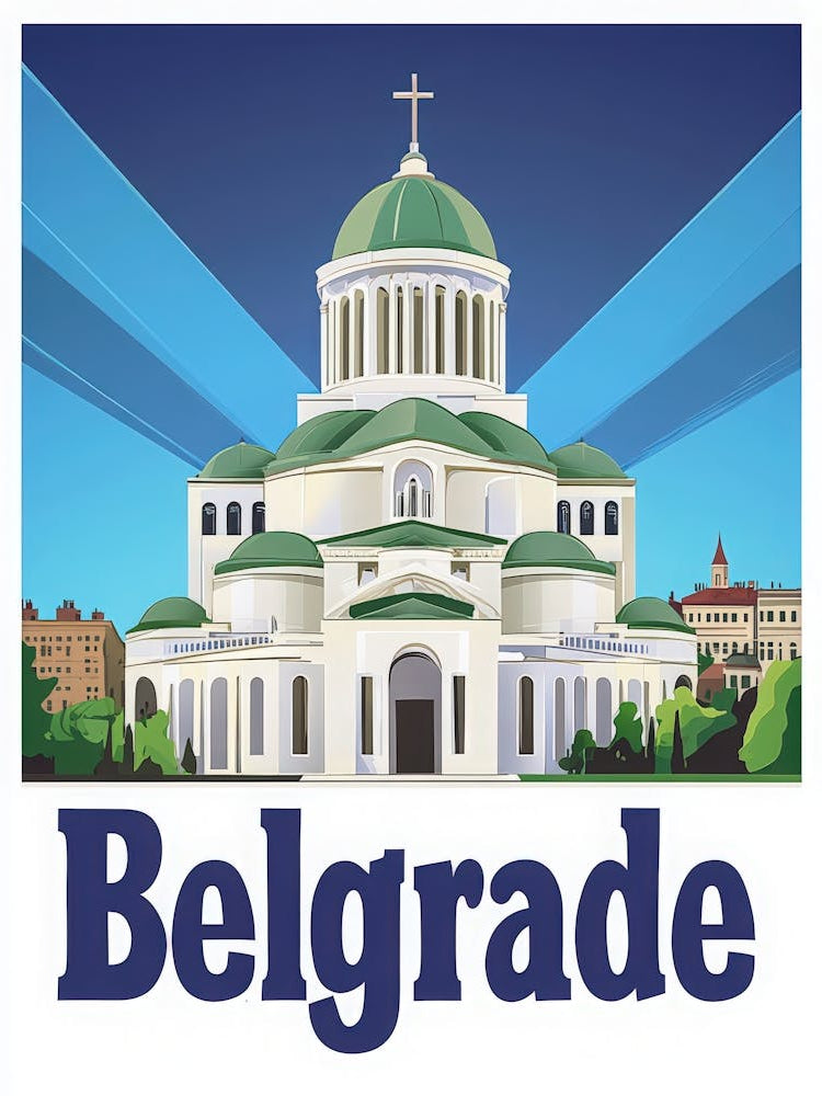 Aihrgdesign A 1970s Inspired Travel Poster For Belgrade 5