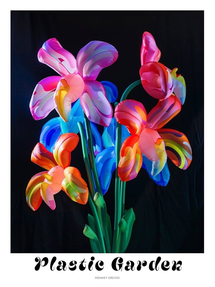 Bright Inflatable Flowers Poster Monkey Orchid 2