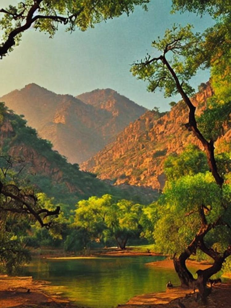 Ranthambore National Park India Vintage Poster
