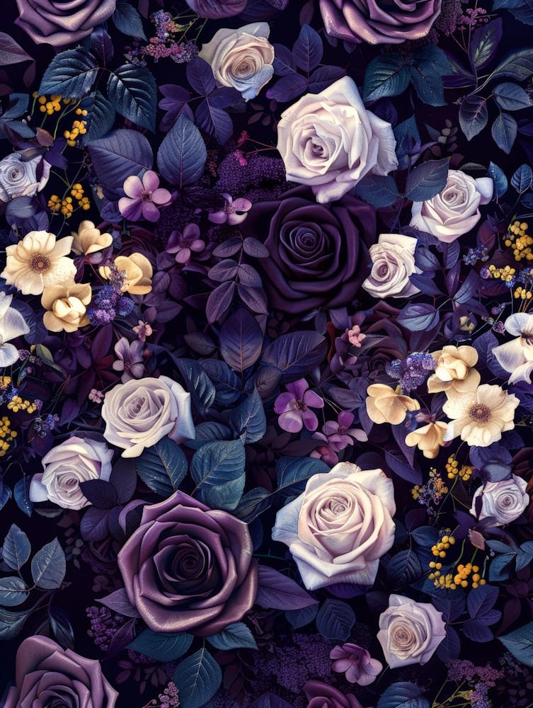 Purple Roses Wallpaper 1