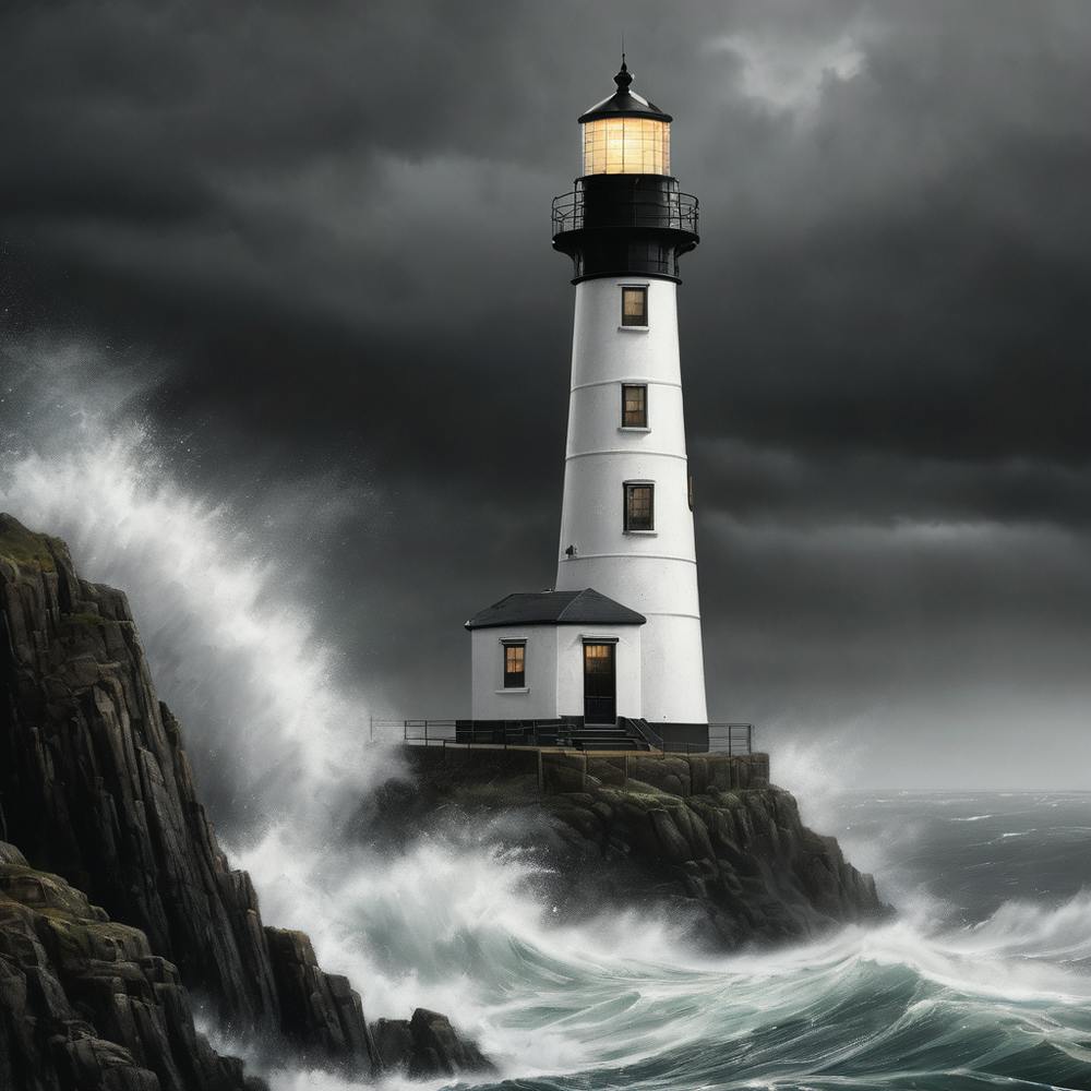 Lighthouse In The Storm
