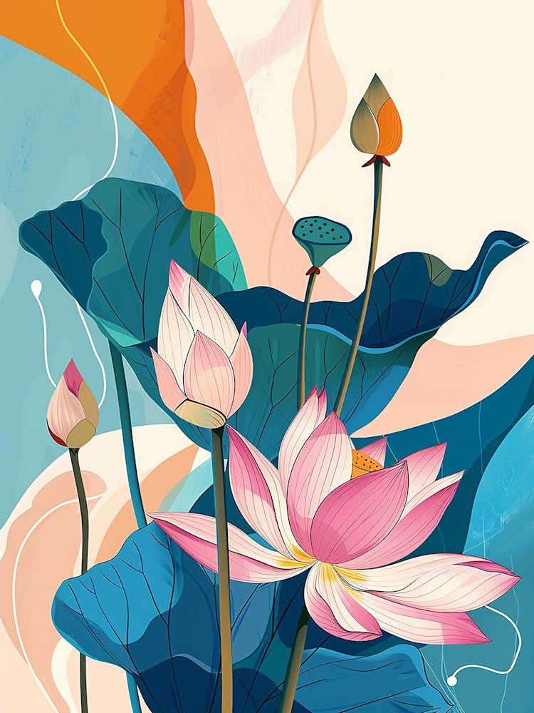 Lotus Flower Painting 1