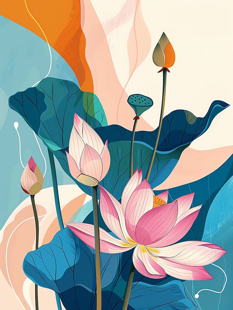 Lotus Flower Painting 1